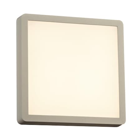 Plc 18W One Square Silver Exterior Light, Aluminium 2258SL